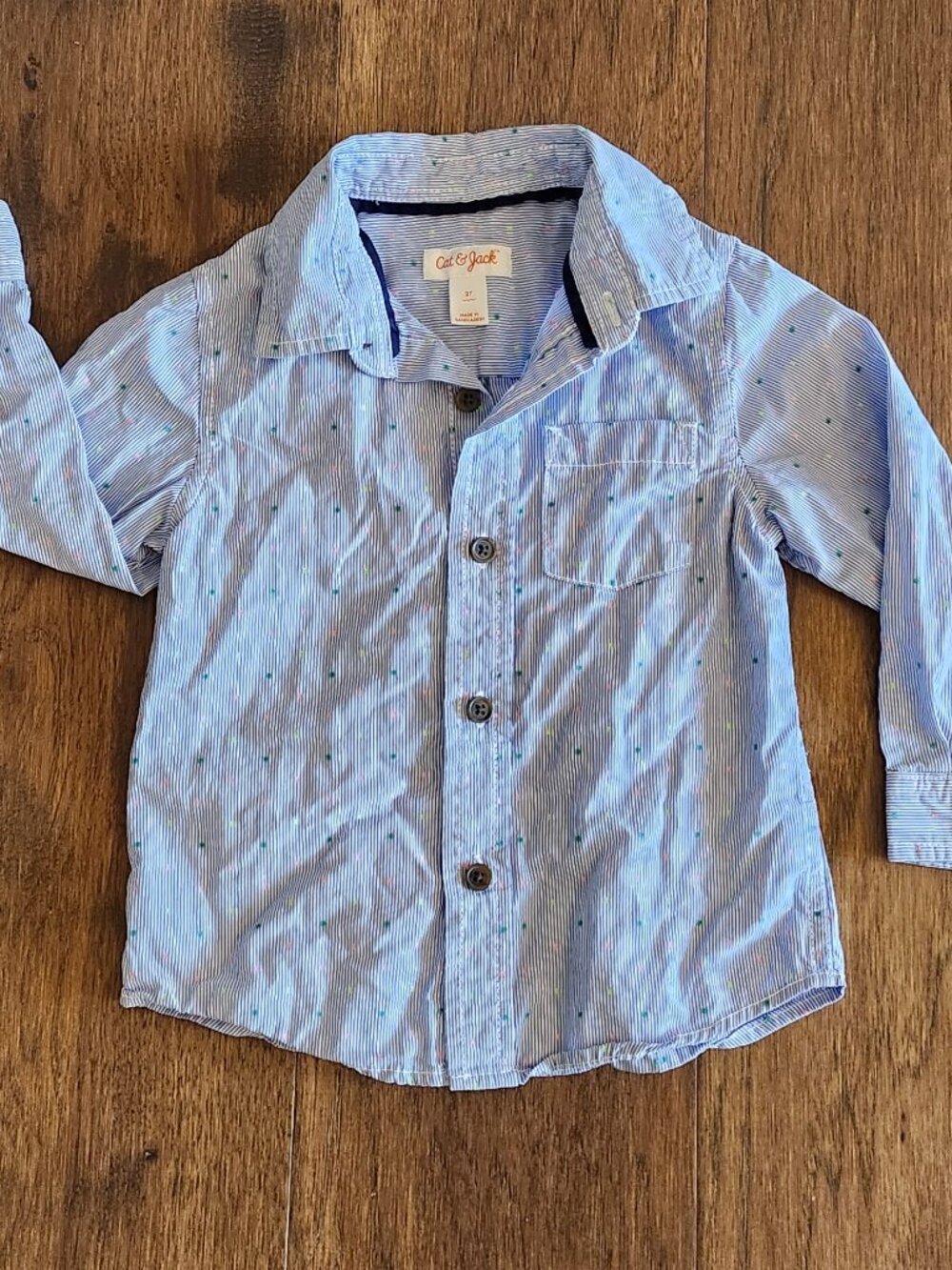 Cat & Jack Button‑Up Shirt – Toddler 2T – VGUC